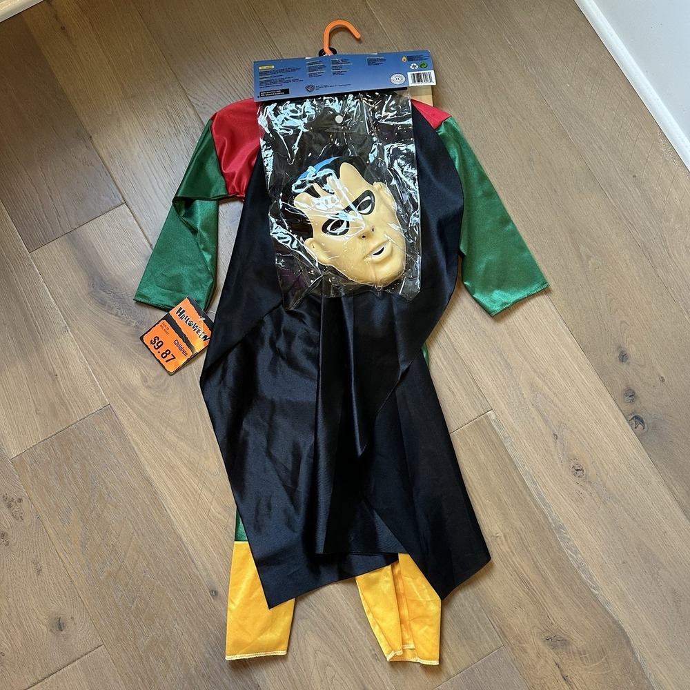 Vintage 1997 DC Comics Rubies ROBIN from Batman Halloween Costume Childs Small